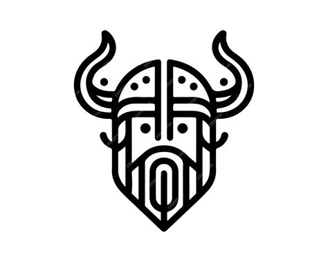 Premium Vector Viking Head Logo Design Icon Symbol Vector Template