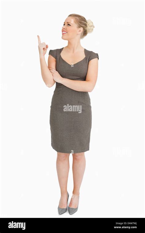 woman showing    finger stock photo alamy