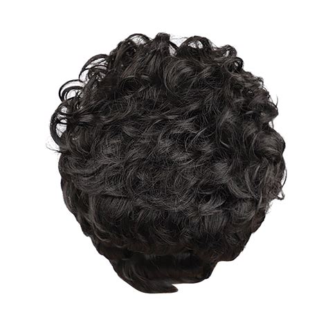 Skpblutn Clip In Human Hair Extensions Small Curly Wig For Women Short