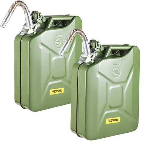 VEVOR Jerry Fuel Can 20 L Portable Jerry Gas Can With Flexible Spout