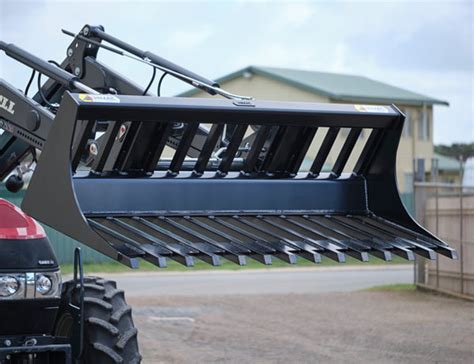 Tractor Power Rake Bucket | Himac Skid Steer Attachments Australia