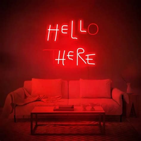 Hello There Hell Here Neon Sign Liuyang Lamps