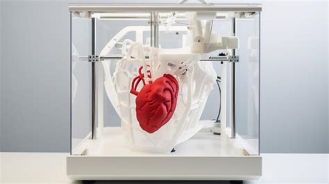 D Printer Prints A Human Heart Medical Implantation Of Organs Ai