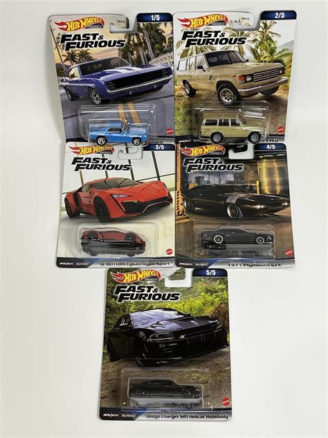 Toy Vehicles Fast And Furious 5 Car Set Real Riders 1 64 Hot Wheels