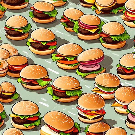 Burger Delight Illustration Of Classics Fast Food Burgers Stock Illustration Illustration Of