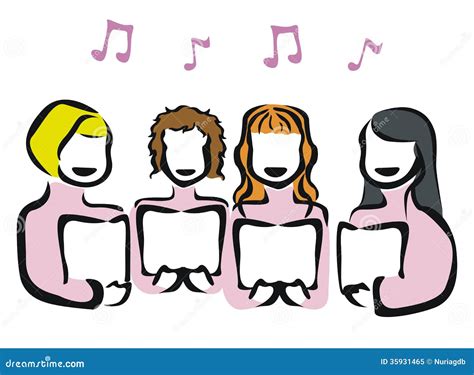 Chorus Stock Vector Illustration Of Voice Drawing Notes 35931465