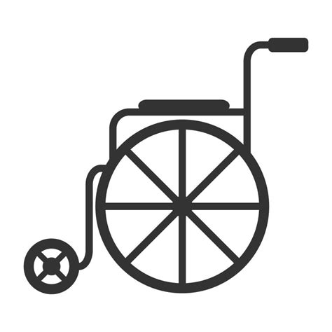 Black and white icon wheelchair 14031557 Vector Art at Vecteezy