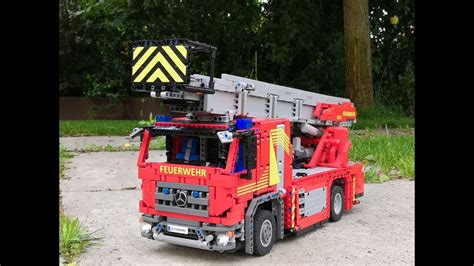 Lego Technic MOC Feuerwehr Drehleiter Turntable Ladder WIP YouTube