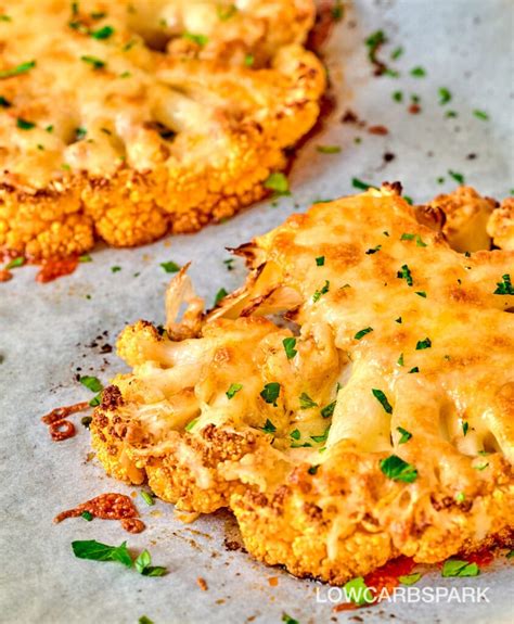 Cheesy Cauliflower Steak Low Carb Spark