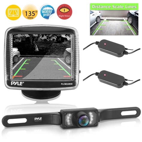 Pyle Plcm34wir On The Road Rearview Backup Cameras Dash Cams