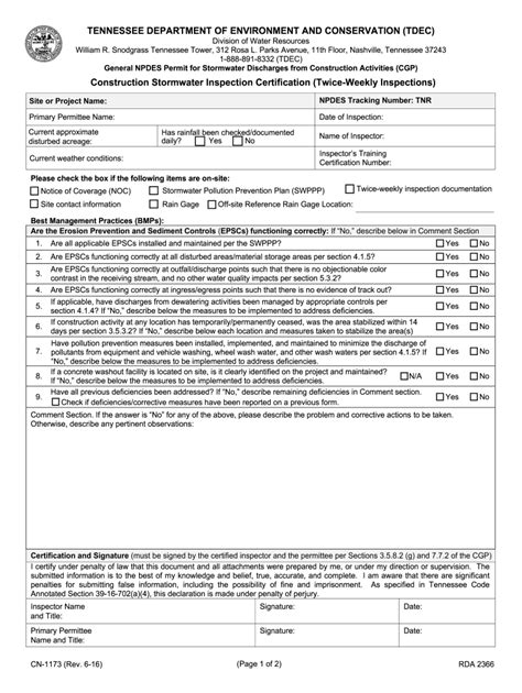 Swppp Weekly Inspection Form Fill Out Sign Online Dochub