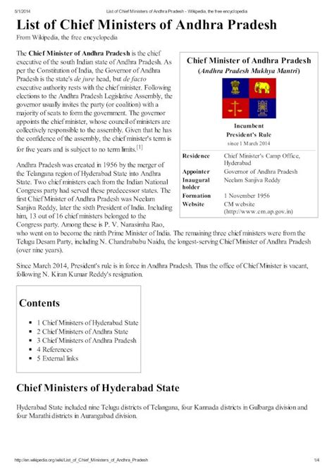 PDF List Of Chief Ministers Of Andhra Pradesh DOKUMEN TIPS