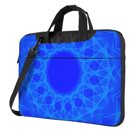 Blue Geometric Texture Laptop Bag 13 Inch Laptop Or Tablet Business Casual Laptop Bag