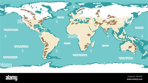 world map outline continents  oceans