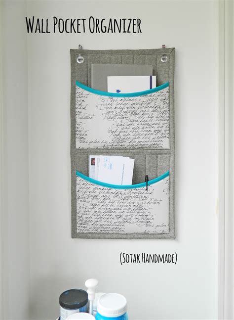 Sotak Handmade Wall Pocket Organizer A Tutorial