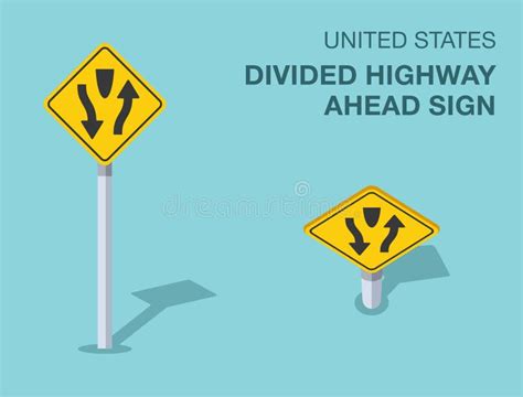 Se Al Aislada De La Carretera Dividida Por Delante De Estados Unidos