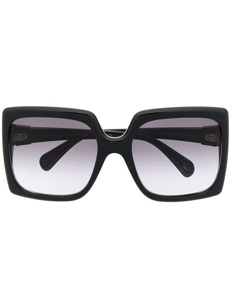 Gucci Eyewear Interlocking G Oversized Square Frame Sunglasses Farfetch