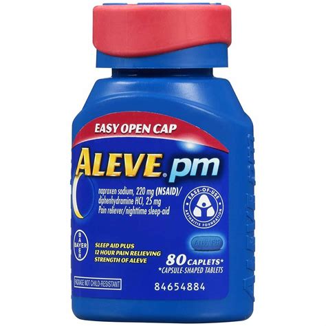 Aleve Pm Naproxen Sodium Mg Caplets Sleep Aid Plus Easy Open Cap