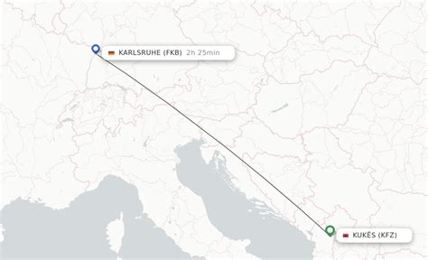 Direct Non Stop Flights From Kukes To Karlsruhe Baden Baden