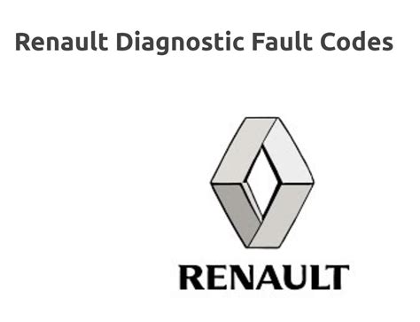 Renault Diagnostic Trouble Codes PDF For FREE