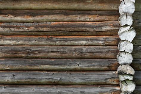 Mur En Bois Des Rondins Vieux Comme Texture De Fond Image Stock Image