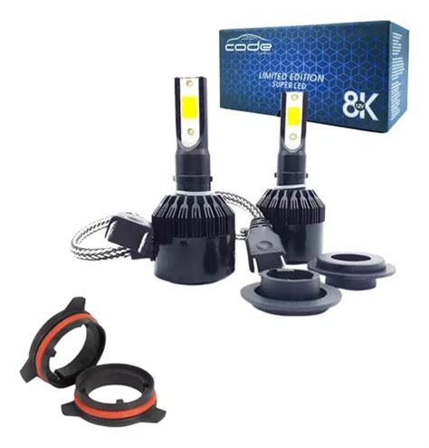 Kit Super Led Techone 8000k 12v H7 Gol G5 C Adaptador Led Parcelamento Sem Juros