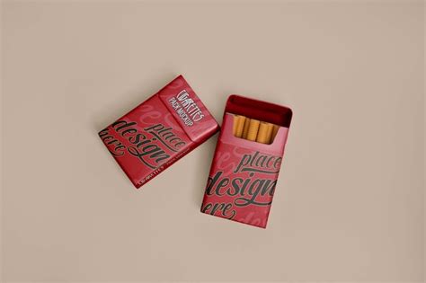 Premium Psd Cigarette Packaging Mockup Design