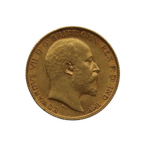 1909 Edward VII Gold Half Sovereign Coin