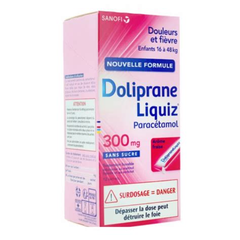 Doliprane Liquiz Mg Sans Sucre Suspension Buvable Sachets