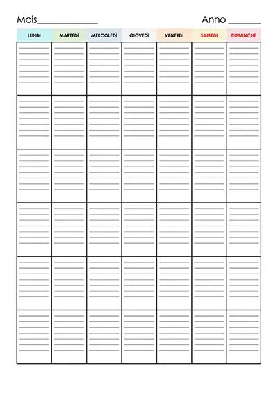 Tableau Mensuel Imprimer Calendrier Su