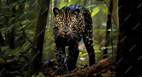 Premium Photo | Leopard in the jungle big cat in the jungle panthera onca