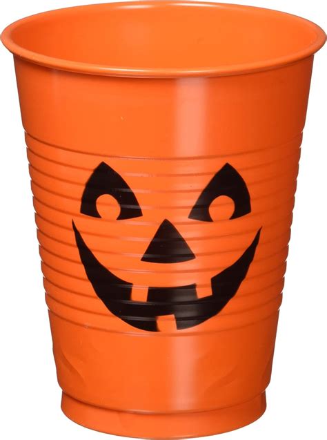 Pumpkin Orange Plastic Cups 16 Oz Pack Of 25 Vibrant