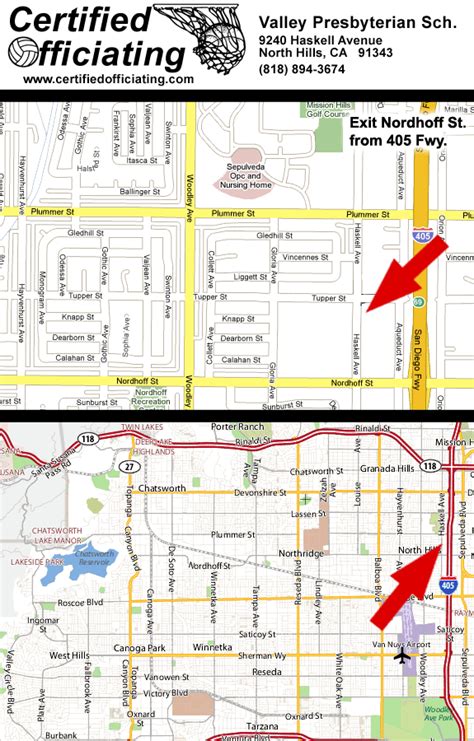 Certified Officiating - Valley Presbyterian School map