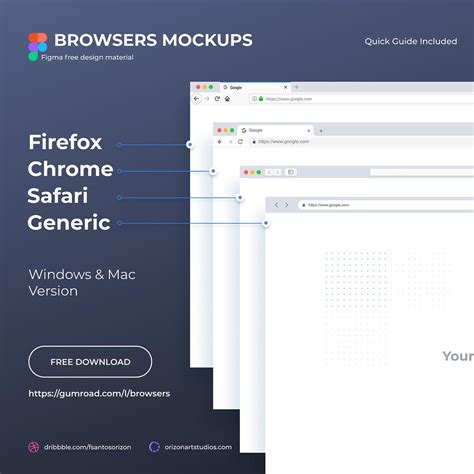 Free Browsers Mockup Figma