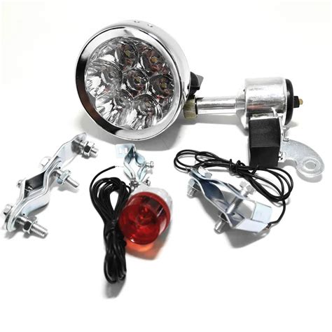 Luces Led Para Bicicleta Kit De Faro Trasero Motorizado Generador De