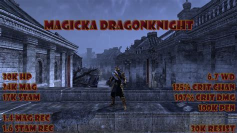 ESO Meta Magicka Dragonknight PvP Gameplay Build Scribes Of Fate