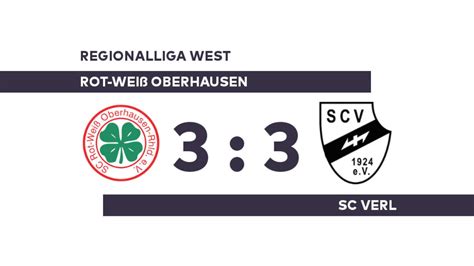 Rot Wei Oberhausen Sc Verl Punkt Statt Pleite L Hden Erzielt