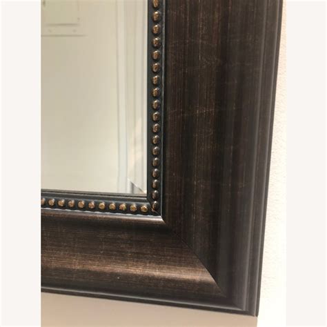 Dark Brown Wood Framed Mirror AptDeco