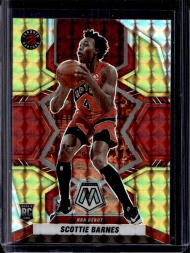 2021 22 Mosaic Scottie Barnes Choice Fusion Red Yellow Prizm Debut RC