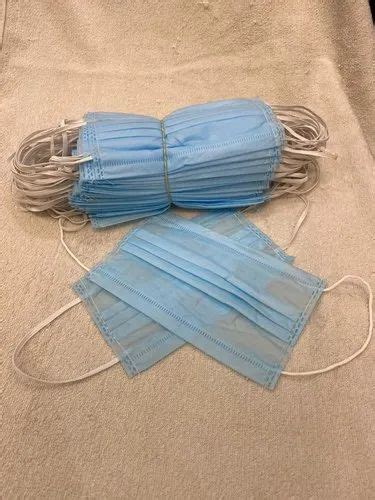 Ear Loop Mount PP Non Woven Three Ply Disposable Face Mask Number Of