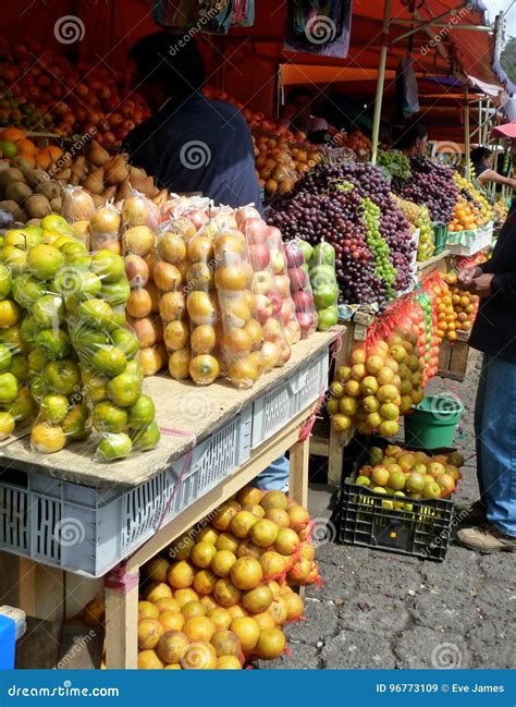 Fruit and Vegetables at South American Market Editorial Stock Image