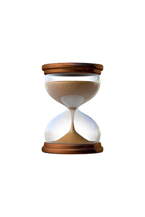 an hourglass sitting on top of a white surface