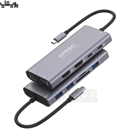 مبدل Type C به Aux ،type C ،vga ،hdmi ،usb30 ،sd ،lan اونتن مدل Otn