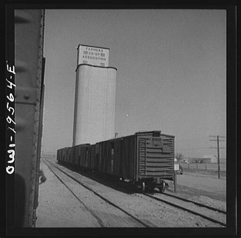 Capron Oklahoma A Grain Elevator Along The Atchison Topeka And