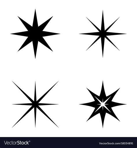 Spark icon set Royalty Free Vector Image - VectorStock