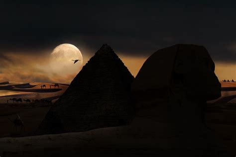 Sphinx Pyramid Night - Free photo on Pixabay - Pixabay