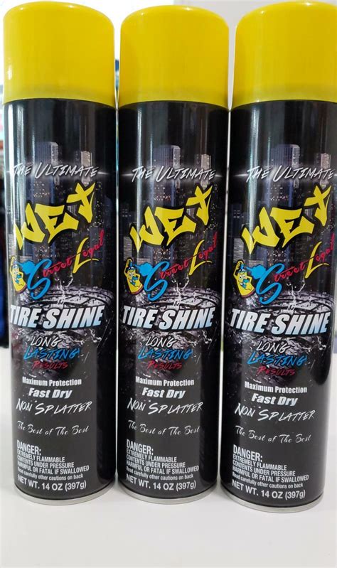 4 Street Legal Ultimate Wet Tire Shine Spray 14oz Long Lasting Ever