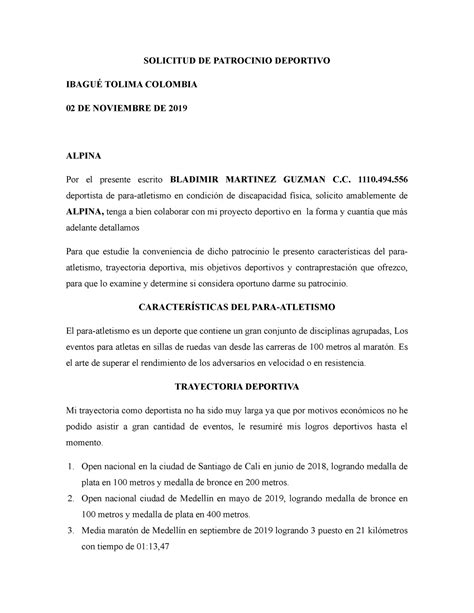 Introducir Imagen Modelo De Carta De Solicitud De Patrocinio Para