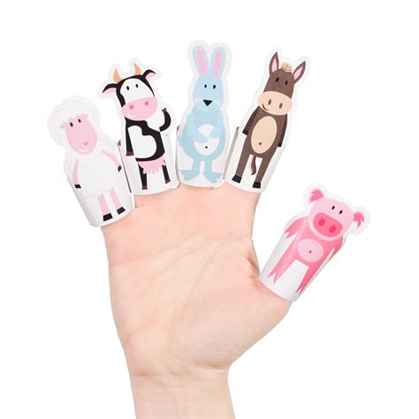 Farm Animals Paper Finger Puppets – PUKACA Paper Toys