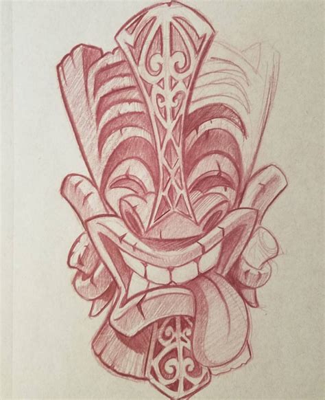 Tiki Tattoo Maori Tattoo Tattoo Drawings Art Drawings Tattoos Tiki